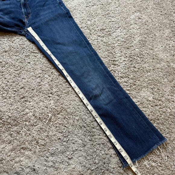 Mother Jeans High Waisted Runaway Crop In Teaming Up Raw Hem Womens Size 24 - Picture 5 of 10